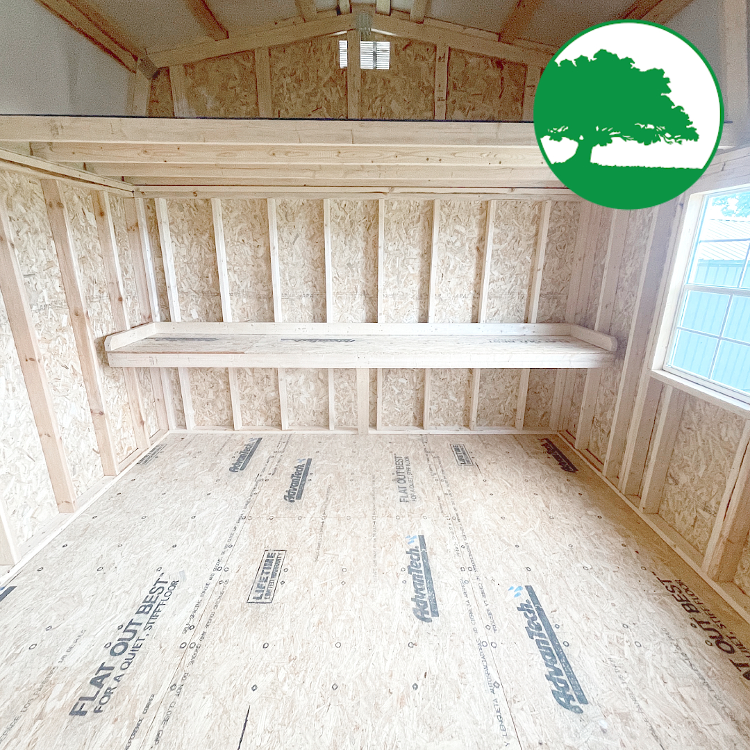 PRE-OWNED 12' x 24' Painted "Side Lofted / Workshop" - Image 3