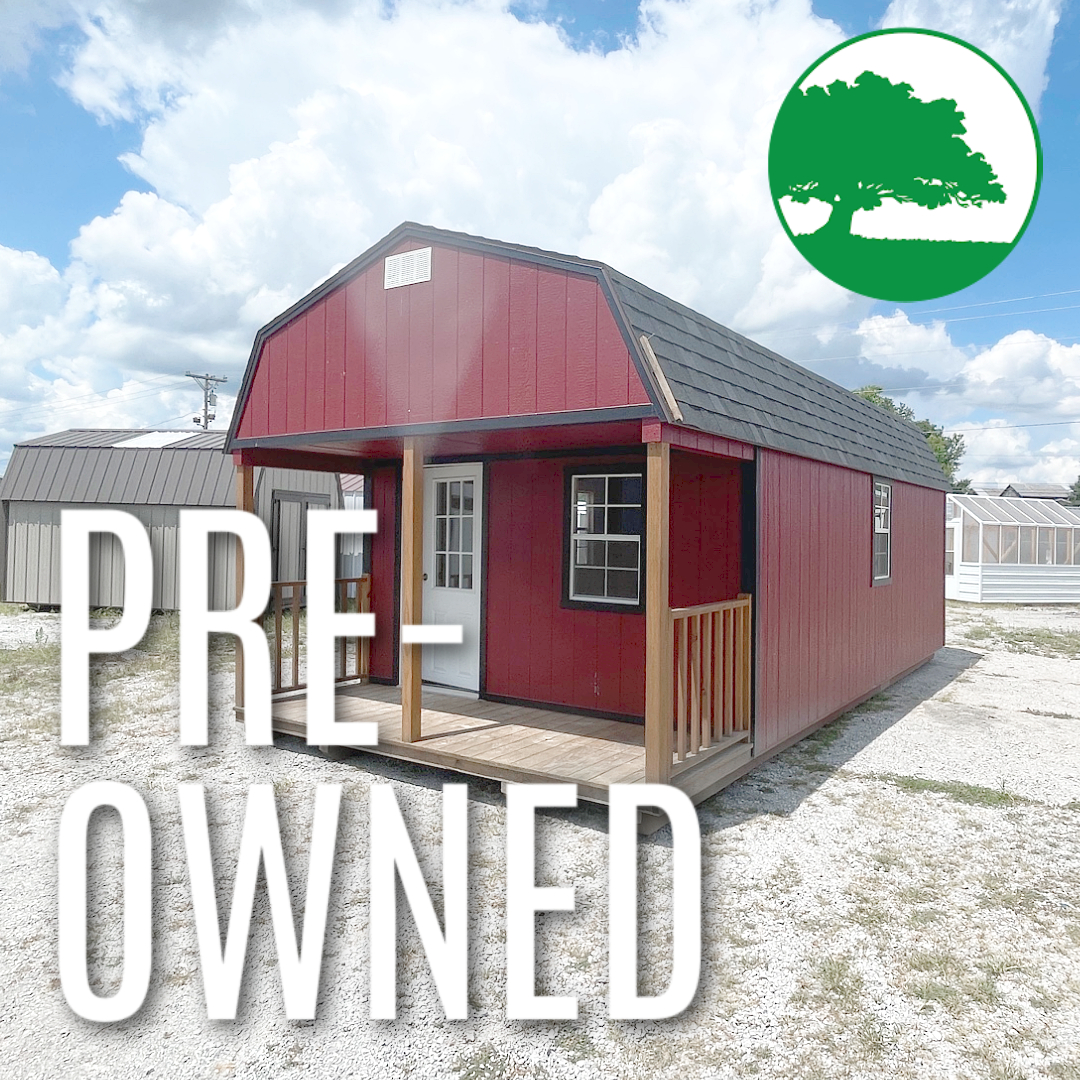 PRE-OWNED 12' x 24' Painted "Lofted Cabin"