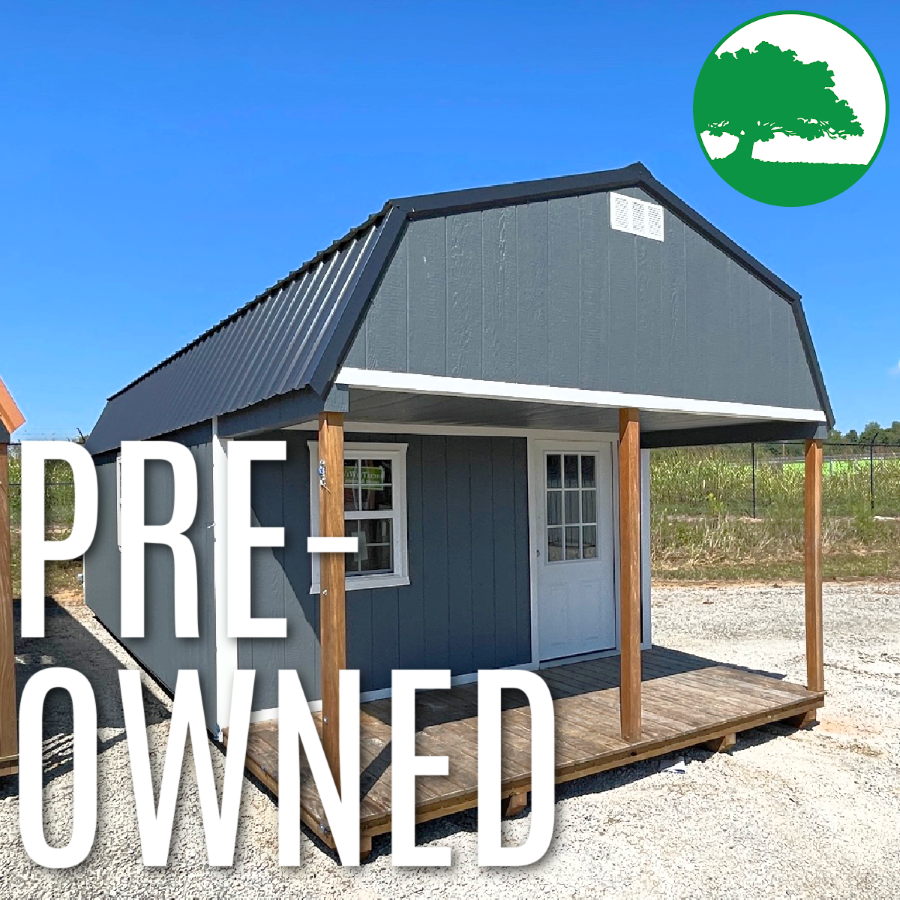 PRE-OWNED 12' x 30' Painted "Lofted Cabin"