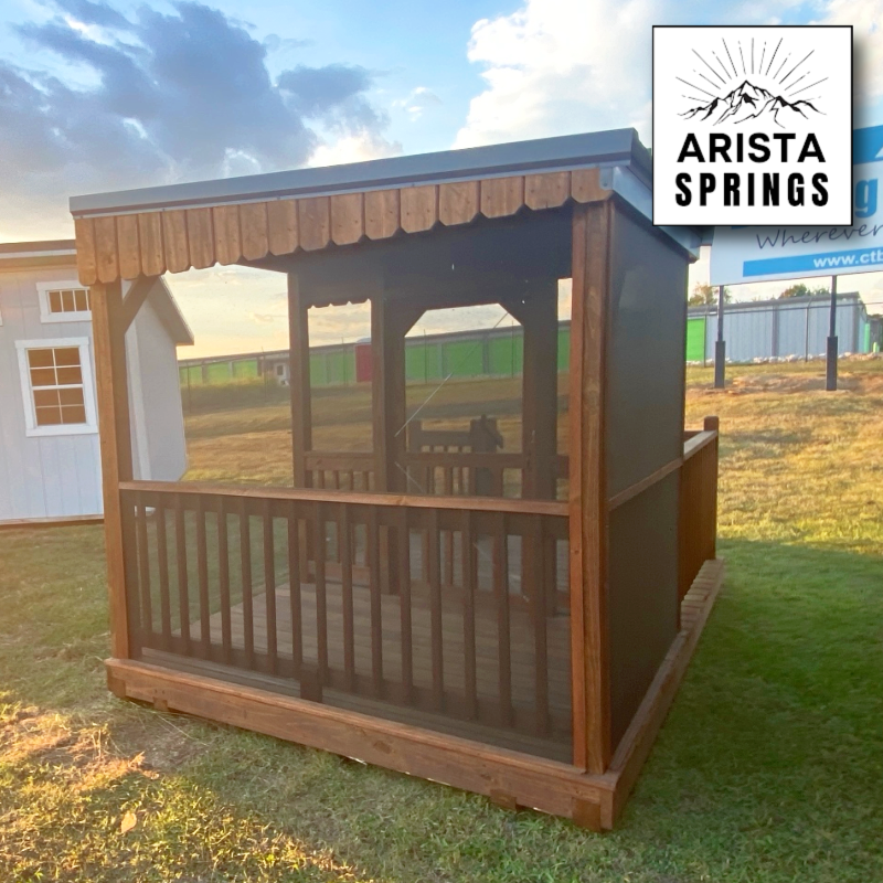 PRE-OWNED 8' x 12' Sunrise "Half Roof Porch" - Image 3