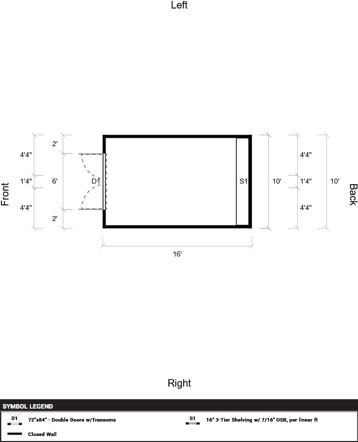10' x 16' Painted "Utility" - Image 3