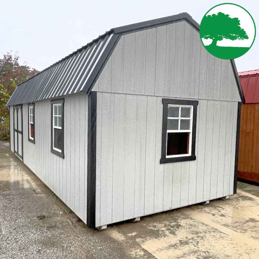 PRE-OWNED 12' x 28' Painted "Side Loft Barn" - Image 2