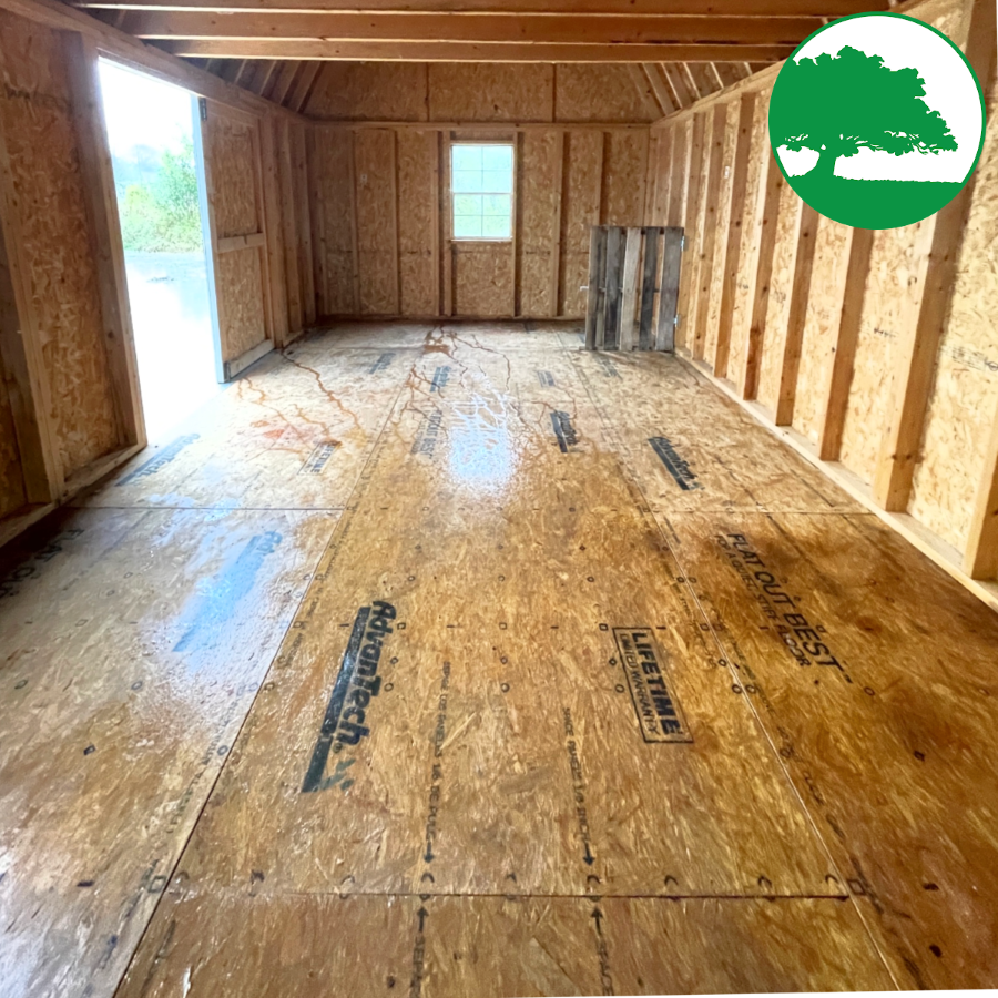 PRE-OWNED 12' x 28' Painted "Side Loft Barn" - Image 4