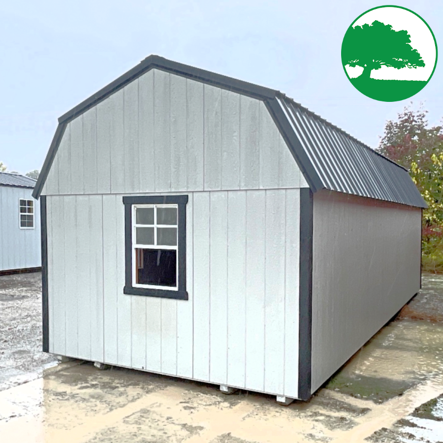 PRE-OWNED 12' x 28' Painted "Side Loft Barn" - Image 3