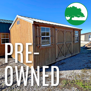 PRE-OWNED 10' x 16' Treated "Side Utility w/ Electric"