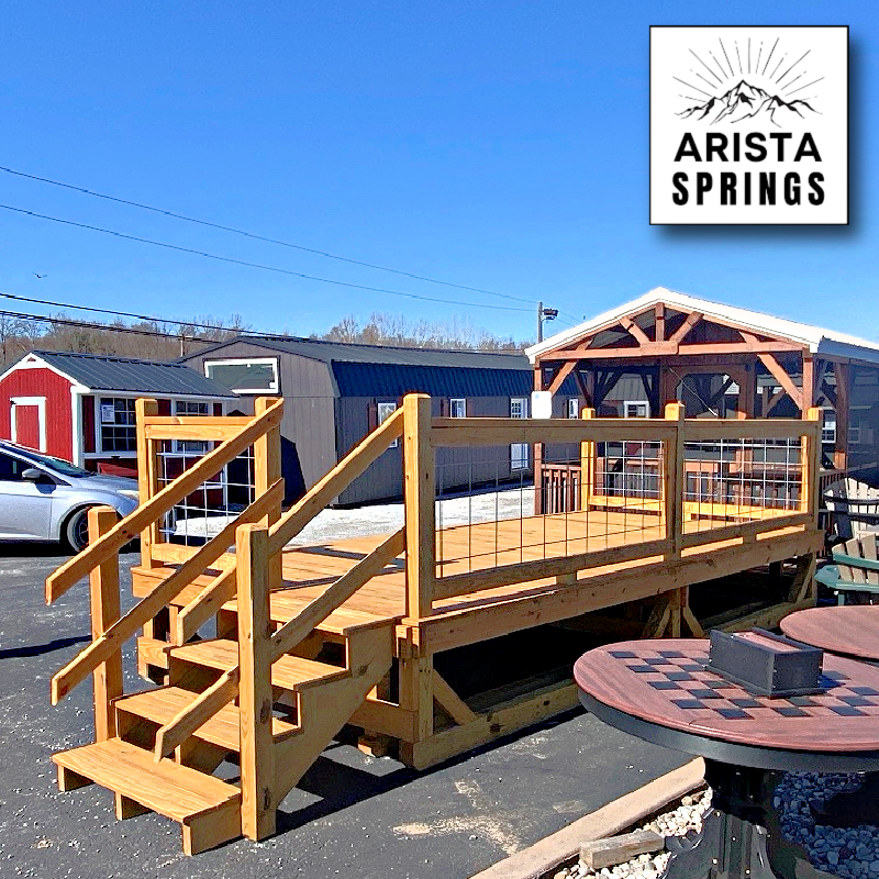 8' x 16' Alpine Deck w/ Cattle Panel Railing - Image 2
