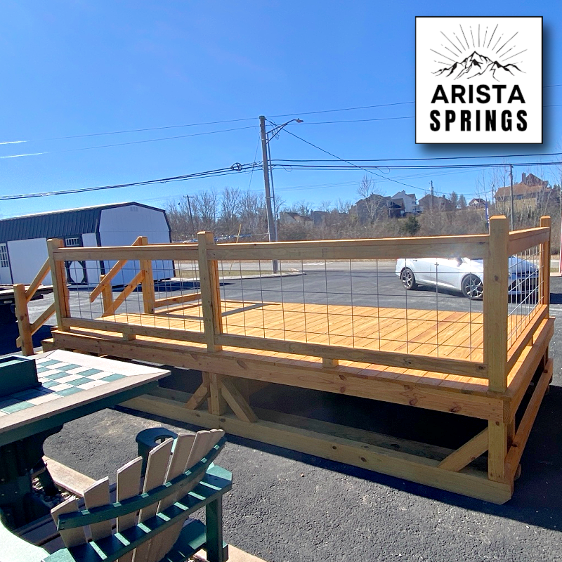 8' x 16' Alpine Deck w/ Cattle Panel Railing - Image 3
