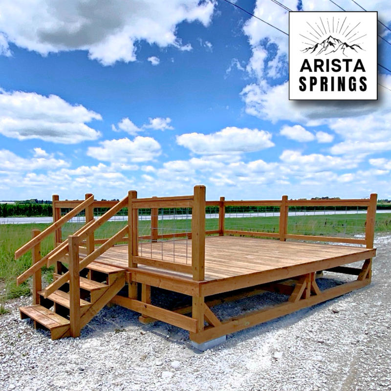 12' x 16' Alpine "Deck w/ Cattle Panel Railing" - Image 2
