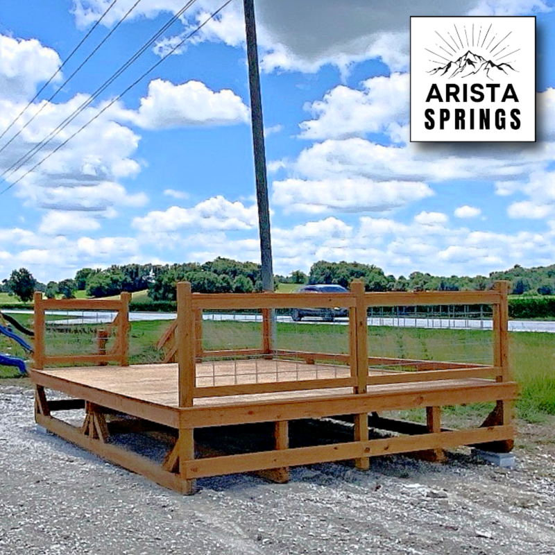 12' x 16' Alpine "Deck w/ Cattle Panel Railing" - Image 3