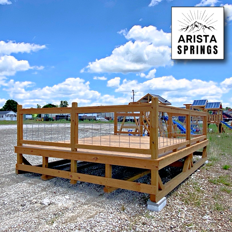 12' x 16' Alpine "Deck w/ Cattle Panel Railing" - Image 4