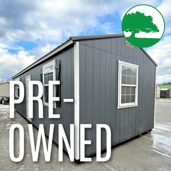 PRE-OWNED 12' x 32' Painted "Side Utility / Cabin"